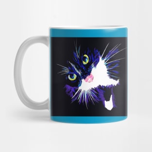 Bright eye Tuxedo Cat Mug